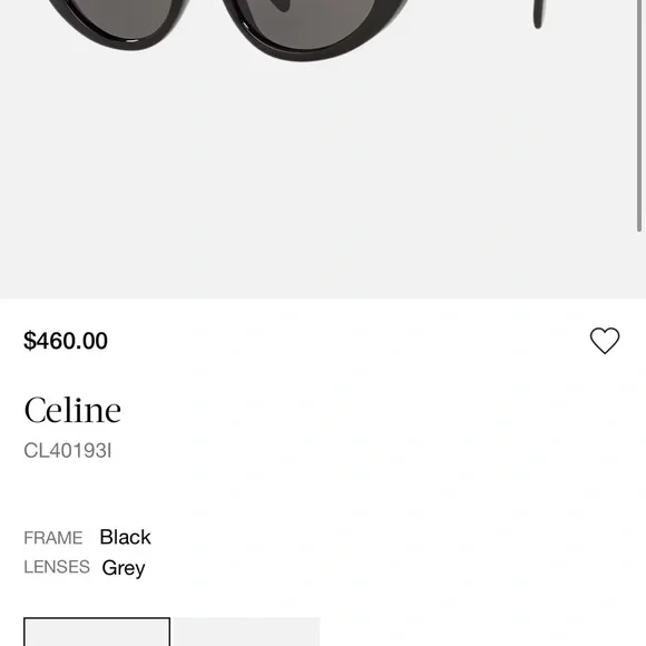 Celine pink cat eye sunglasses